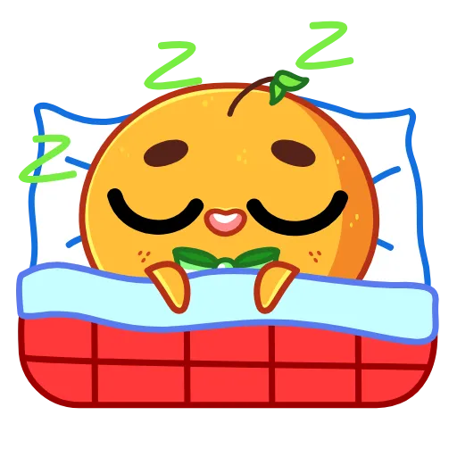 😴 Эмодзи «Мандаринка» для Telegram
