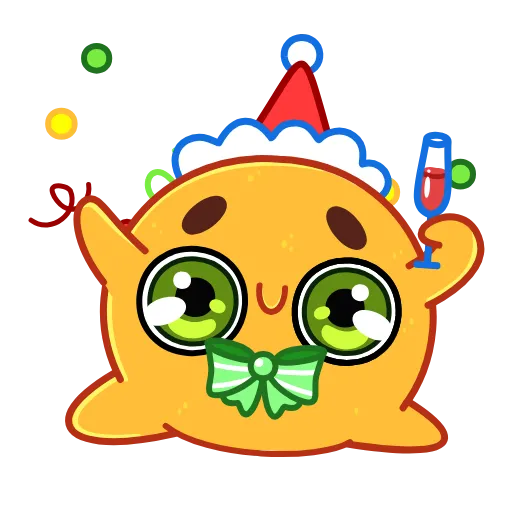 🥂 Эмодзи «Мандаринка» для Telegram