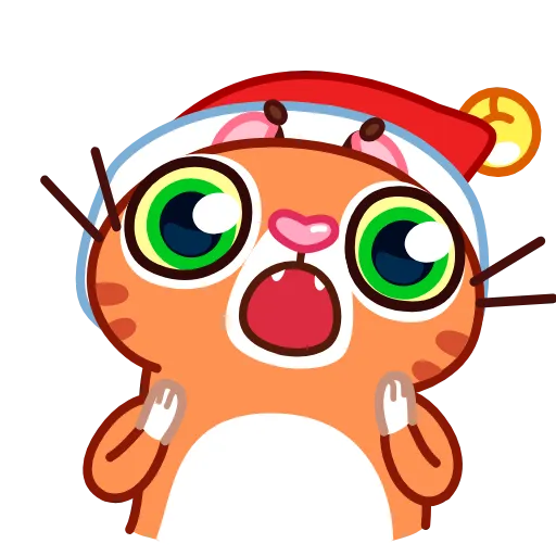 Стикер 13 Xmas Tiger