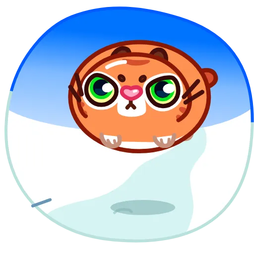 Стикер 6 Xmas Tiger