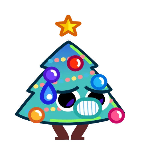 Стикер 4 🥂 Christmas Tree - ёлка на новый год
