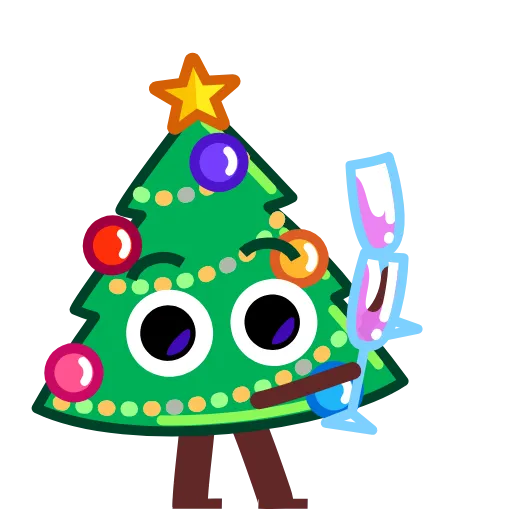 Стикер 20 🥂 Christmas Tree - ёлка на новый год