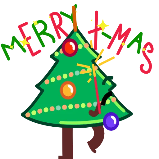 Стикер 11 🥂 Christmas Tree - ёлка на новый год