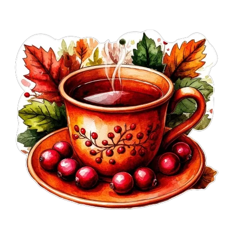 ☕️ Стикер «Яркая осень» для Telegram