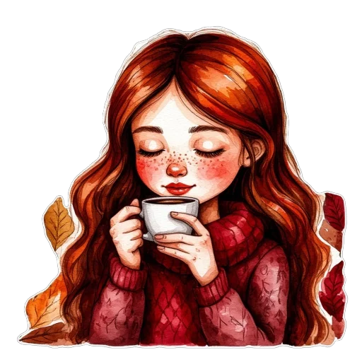 ☕️ Стикер «Яркая осень» для Telegram