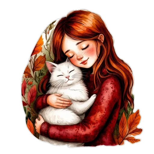 🐈 Стикер «Яркая осень» для Telegram