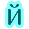😄 Эмодзи «Буквы синие» для Telegram