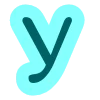 😄 Эмодзи «Буквы синие» для Telegram