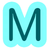 😄 Эмодзи «Буквы синие» для Telegram