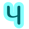 😄 Эмодзи «Буквы синие» для Telegram