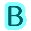 😊 Эмодзи «Буквы синие» для Telegram