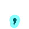 😄 Эмодзи «Буквы синие» для Telegram