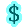 😄 Эмодзи «Буквы синие» для Telegram