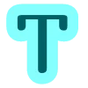 😄 Эмодзи «Буквы синие» для Telegram
