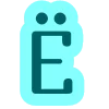 😄 Эмодзи «Буквы синие» для Telegram