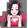 Стикер 34 Red #status #color #red #girl