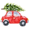 🚗 Эмодзи «Зелёные зимние буквы» для Telegram