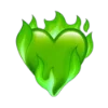 💚 Эмодзи «Green Animated - зелёные анимированные буквы и иконки» для Telegram