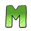 🤩 Эмодзи «Зомбячий шрифт - зелёные буквы» для Telegram