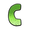 🤩 Эмодзи «Зомбячий шрифт - зелёные буквы» для Telegram