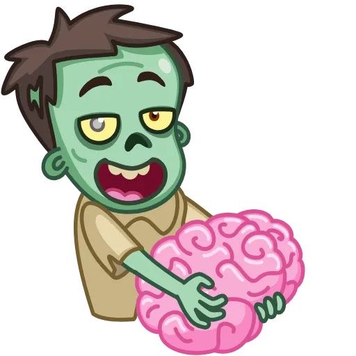 Стикер 2 Zombie. Зомби анимированный, смайлы из стикеров