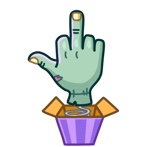 Стикер 7 Zombie Hand