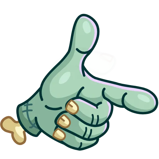 Стикер 21 Zombie Hand