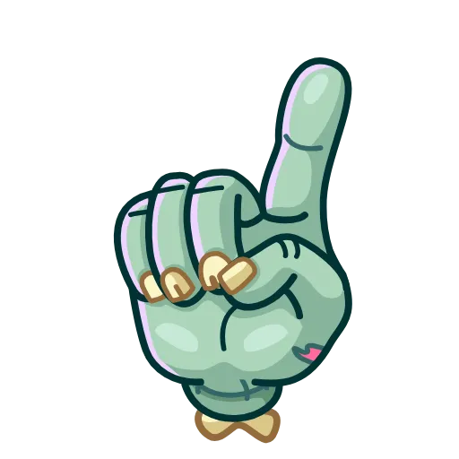 Стикер 18 Zombie Hand