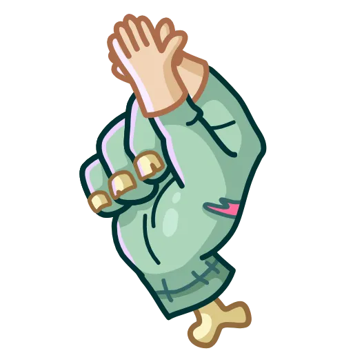 Стикер 8 Zombie Hand