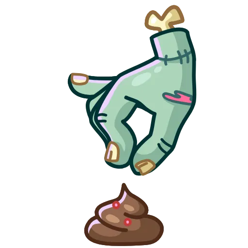 Стикер 10 Zombie Hand