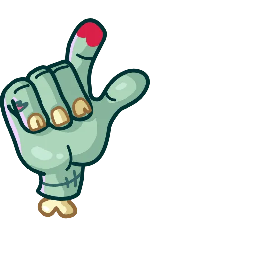 Стикер 16 Zombie Hand