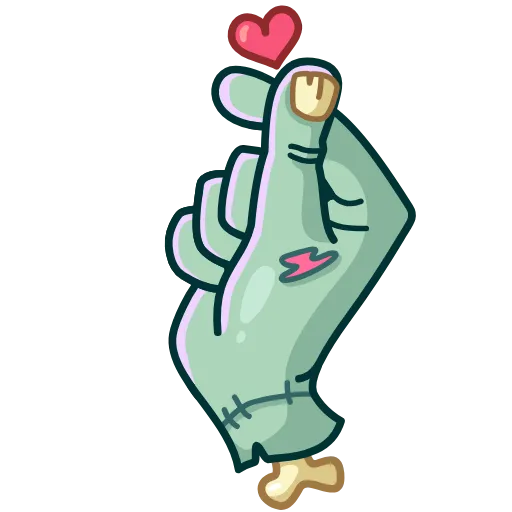 Стикер 3 Zombie Hand