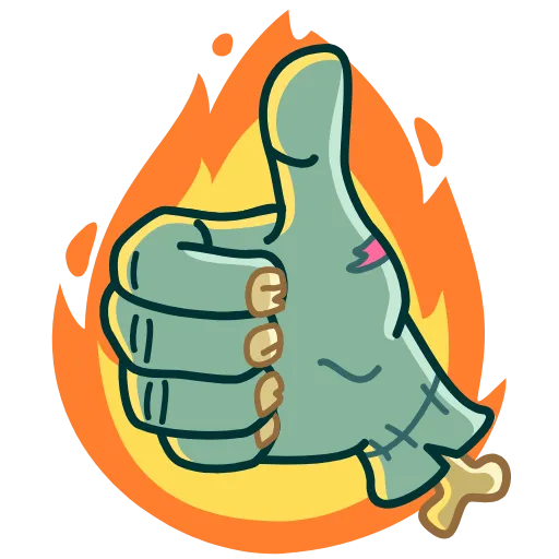 Стикер 2 Zombie Hand