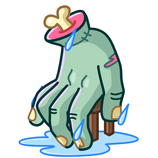 Стикер 12 Zombie Hand