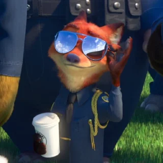 Стикер 49 😎 Видео набор стикеров по мульту «Zootopia Зверополис»