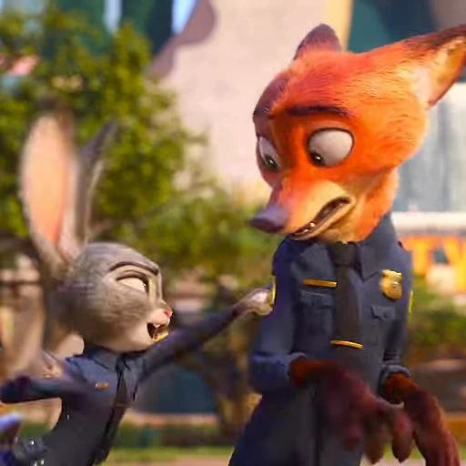 💪 Стикер «Judy and Nick» для Telegram