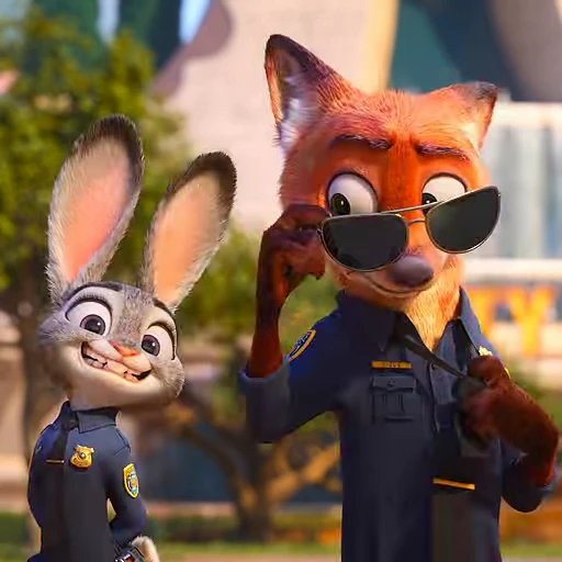 🫡 Стикер «Judy and Nick» для Telegram