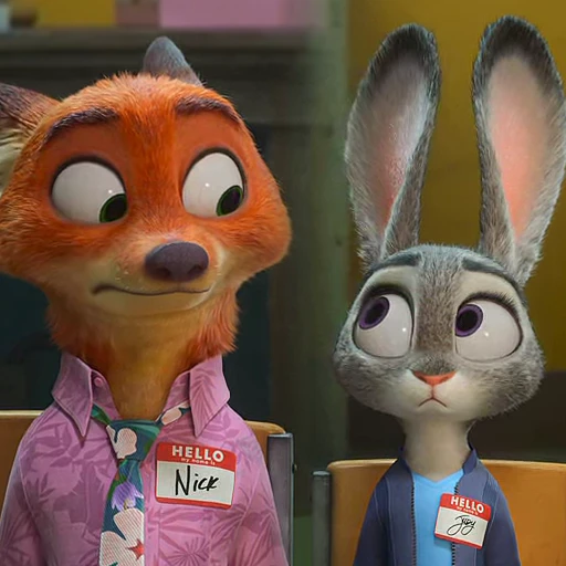 👀 Стикер «Judy and Nick» для Telegram