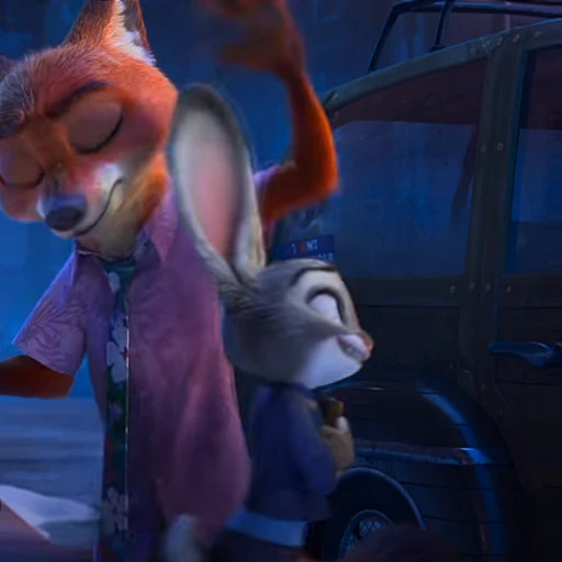 🥥 Стикер «Judy and Nick» для Telegram