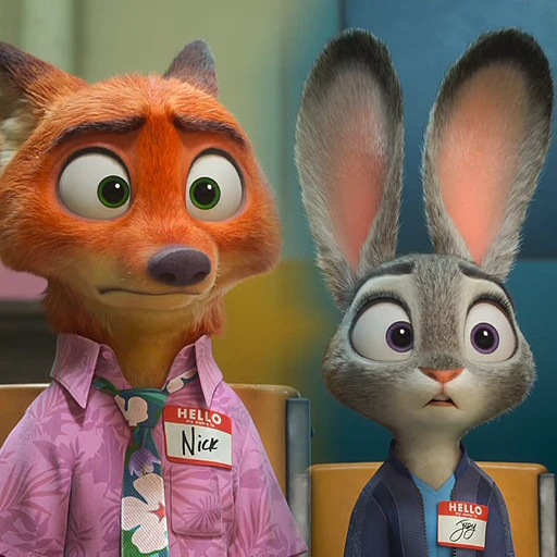 👀 Стикер «Judy and Nick» для Telegram