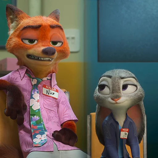 😏 Стикер «Judy and Nick» для Telegram
