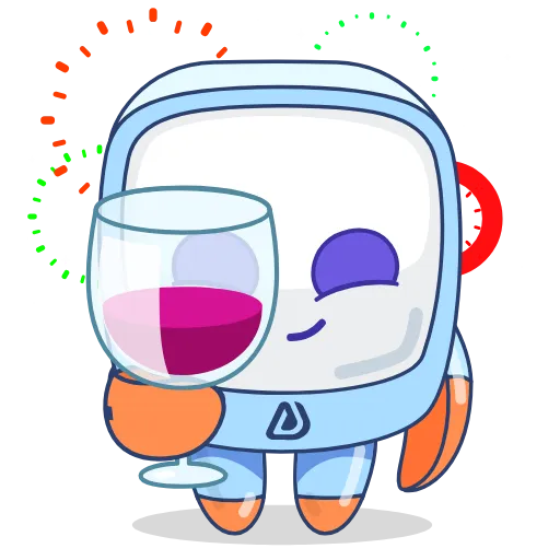 🍷 Стикер «A2D2» для Telegram