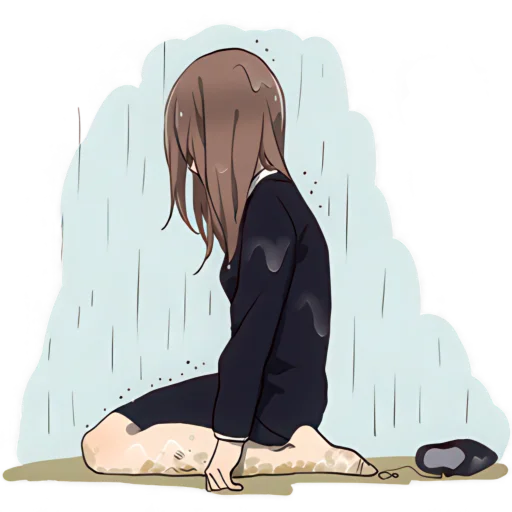 😪 Стикер «Драма тян» для Telegram