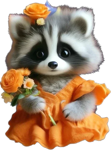 🦝 Стикер «Подарок на 8 марта» для Telegram