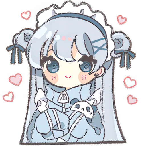 🥰 Стикер «Горничная и панда» для Telegram