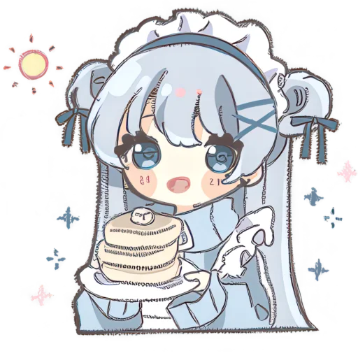 🍰 Стикер «Горничная и панда» для Telegram