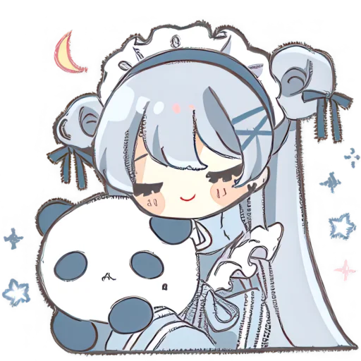 😴 Стикер «Горничная и панда» для Telegram
