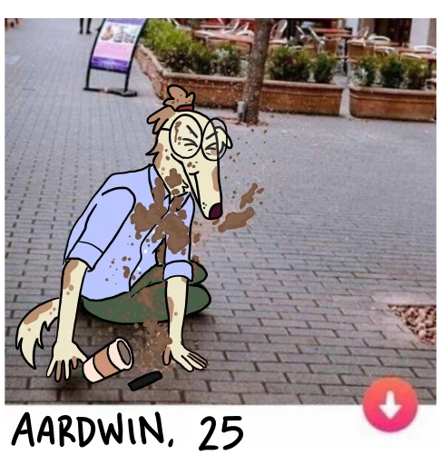 ☕️ Стикер «Chaotic Aardwin» для Telegram