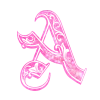 Стикерпак Pink Glitter Alphabet для Telegram
