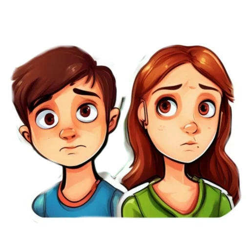 ☺️ Стикер «Мальчик и девочка» для Telegram